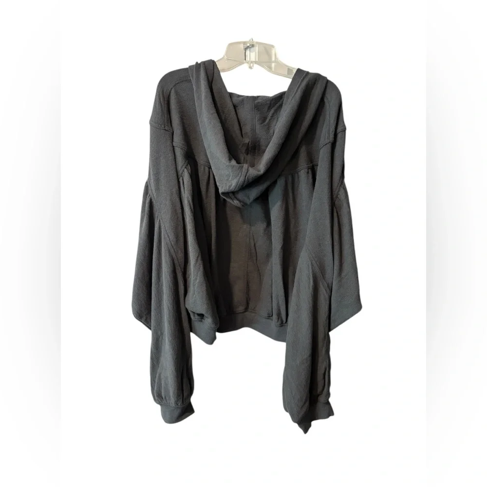 aerie Charcoal Gray Zip-Up Hoodie - Picture 6 of 7
